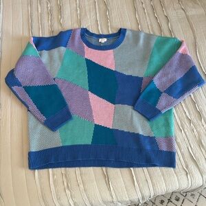 Le Lis Collection Patchwork Sweater | Size M